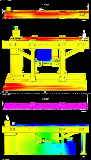 The Image Is A 3d Model Of A Large Metal Structure, Possibly A Bridge Or A Building