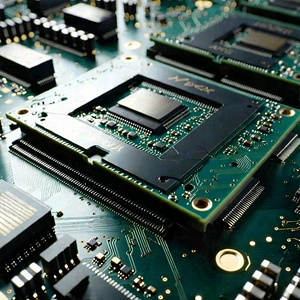 Tech Lithograph: Close-up of memory module
