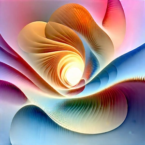 Abstract Generative Art: Fractal pattern with pastel color palette