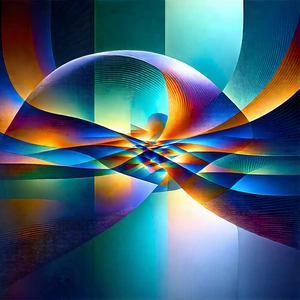 Abstract Fractal Art: Abstract interpretation of light refraction