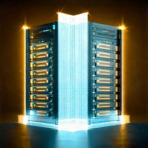 Server rack with holographic projection
