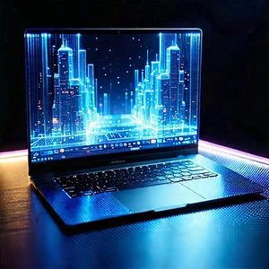 Laptop With Holographic Display With Laptop Computer
