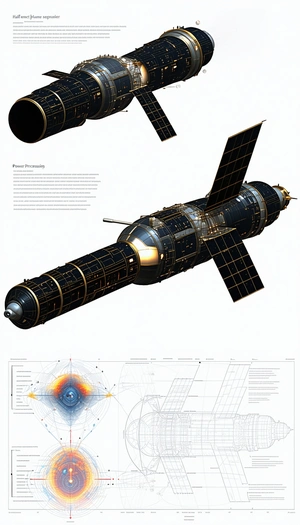 A Space Shuttle Is Shown In A Diagram, With A Large Dome On The Top And A Smaller Dome On The Bottom