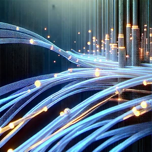 Close-up of fiber optic cables