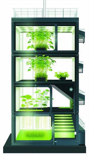 In The Image, There Is A Large Green Plant With Multiple Pots, Each Containing A Different Plant