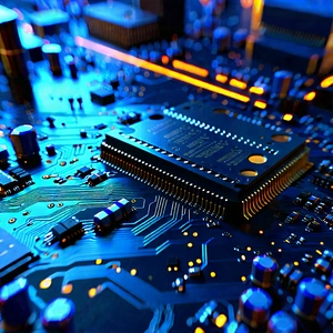 Close-up of electronic circuit