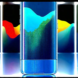 Smartphone With Data Visualization With Blue Cell