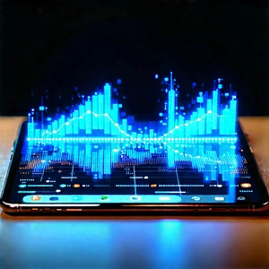 Tablet With Data Visualization With Tablet Computer