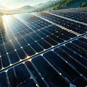 Solar Panel With (digital:1.32) Particles With Large Solar