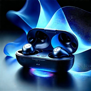 Wireless Earbuds With Data Visualization With Pair Black