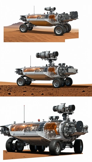 split-screen display futuristic vehicle
