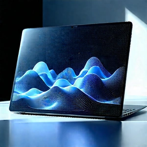 Laptop With Data Visualization With Laptop Computer