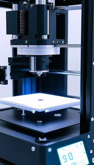 A Machine Is Shown In The Image, With A Small White Object On Top Of It