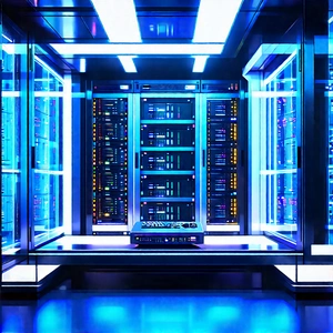 Futuristic Server Room With Image, There
