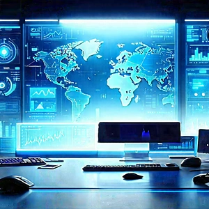 (futuristic:1.26) tech startup office