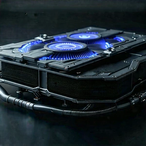 Close-up Of Cooling System With Computer Shown