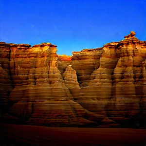 Nature Advertising Photography: Canyon During Blue Hour With Beautiful Landscape