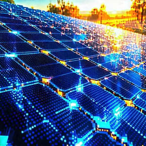 Solar panel with (digital:1.49) particles