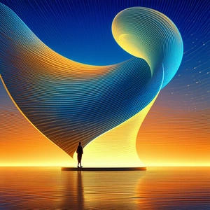 Urban Etching: (modern:1.33) sculpture with (sunset:1.11) glow