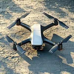 Tech Commercial Photography: Drone With Streaming Content With Drone Sitting