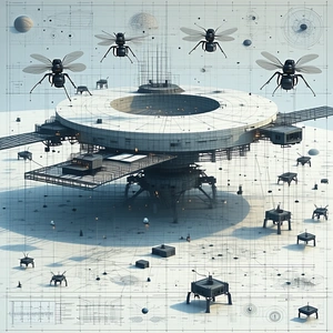 In This Image, There Is A Large, Round Structure With A Dome-like Roof