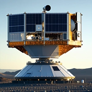 A Large Satellite Dish, Which Is A Part Of A Space Station