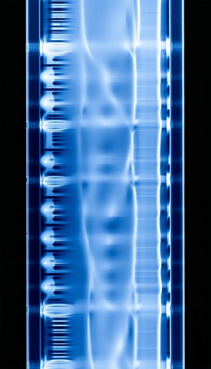 The Image Is A Close-up Of A Blue Object, Possibly A Piece Of Art Or A Sculpture