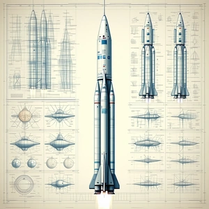 A Space Shuttle Is Shown In A Series Of Diagrams, Illustrating Its Various Components