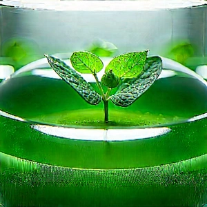 Agricultural Technology In Modern Laboratory With Small Green