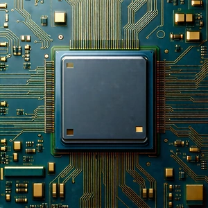 Close-up of microprocessor