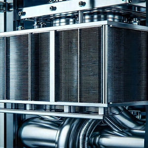 Close-up Of Cooling System With Large Metal