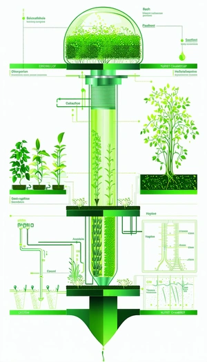 The Image Is A Diagram Of A Plant Growth System, Showing The Various Components And Their Functions