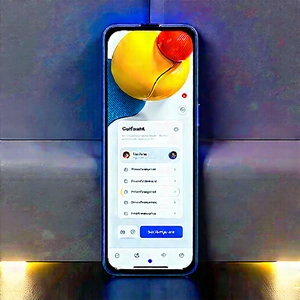 Smartphone With User Interface With Blue Cell
