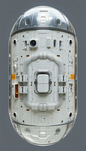 A White Space Shuttle Is Shown In A Close-up View