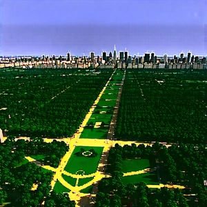 Urban Stock Photography: Aerial View Of Central Park With Computer-generated, Model