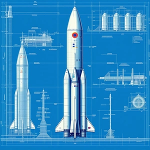 blue drawing space shuttle shown