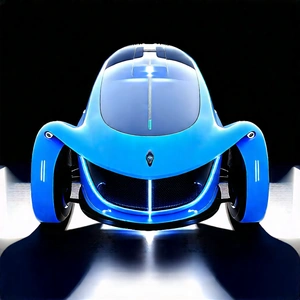 Innovative Electric Vehicle Design With Blue Futuristic