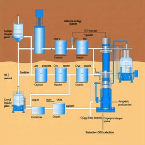 A Large Industrial Plant With A Complex Network Of Pipes And Equipment