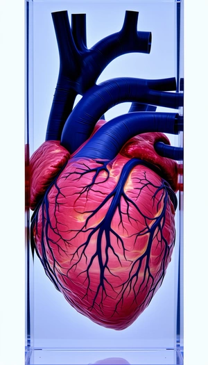 A Close-up Of A Heart, Showcasing Its Intricate Structure And Details