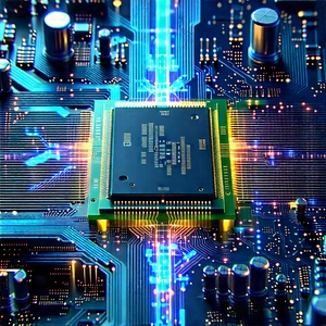 Microchip with holographic projection