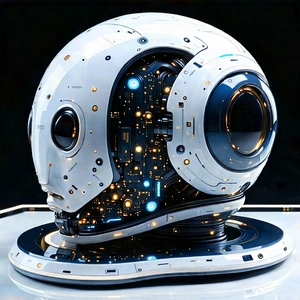 Artificial Intelligence Visualization With White Sphere