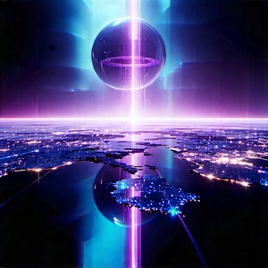 Digital Transformation Visualization With Large, Purple,