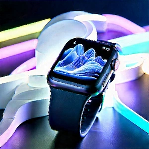 Smart Watch With User Interface With Black Apple