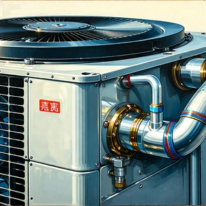 Tech Gouache Painting: Close-up of cooling system