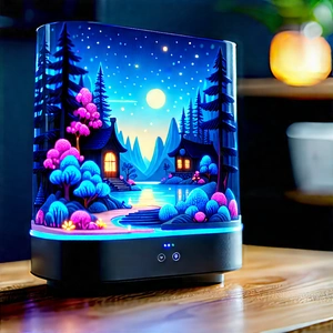 Smart Home Device With Digital Artwork With Small, Colorful