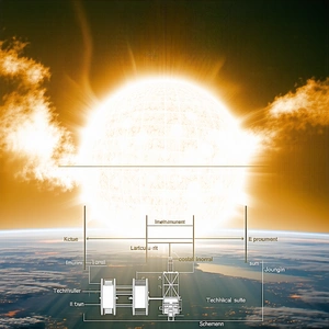 A Sunset With A Bright Sun In The Sky