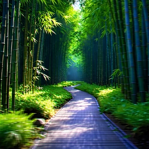 Nature Matte Painting: Path through bamboo grove