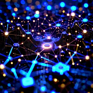 Blockchain Network Visualization With Image, There