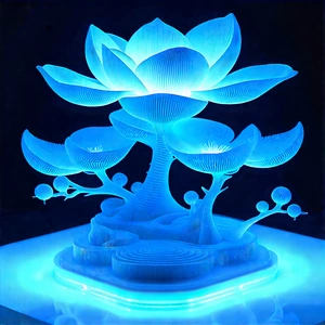 3d Printer With Blue Light (glow:1.31) With Blue Lighted