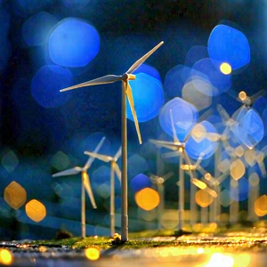 Tech Macro Photography: Innovative Renewable Energy Design With Wind Farm